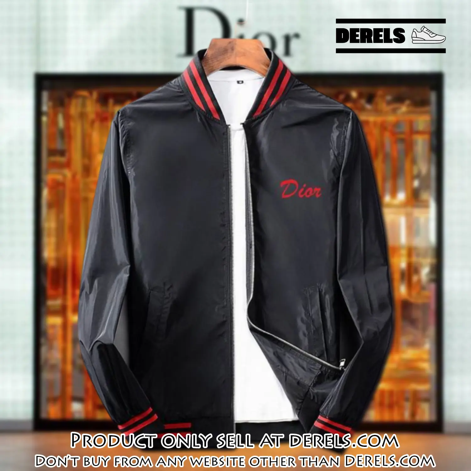 Dior luxury brand varsity zipper jacket vst1065 dr3326647